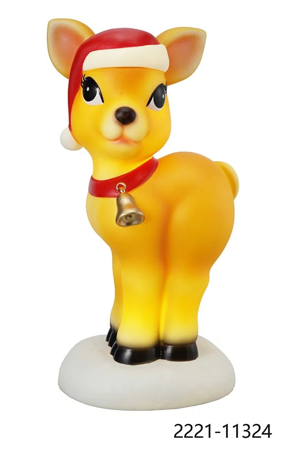 Holiday Time Plastic LED Standing Reindeer Tabletop Decoration, 11" | Walmart (US)