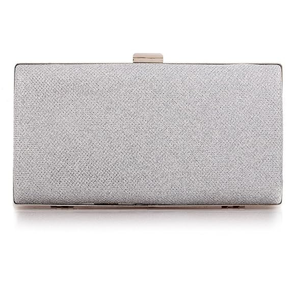 Womens Vintage Envelope Clutch Silver Evening Handbag For Cocktail/Wedding/Party | Amazon (US)