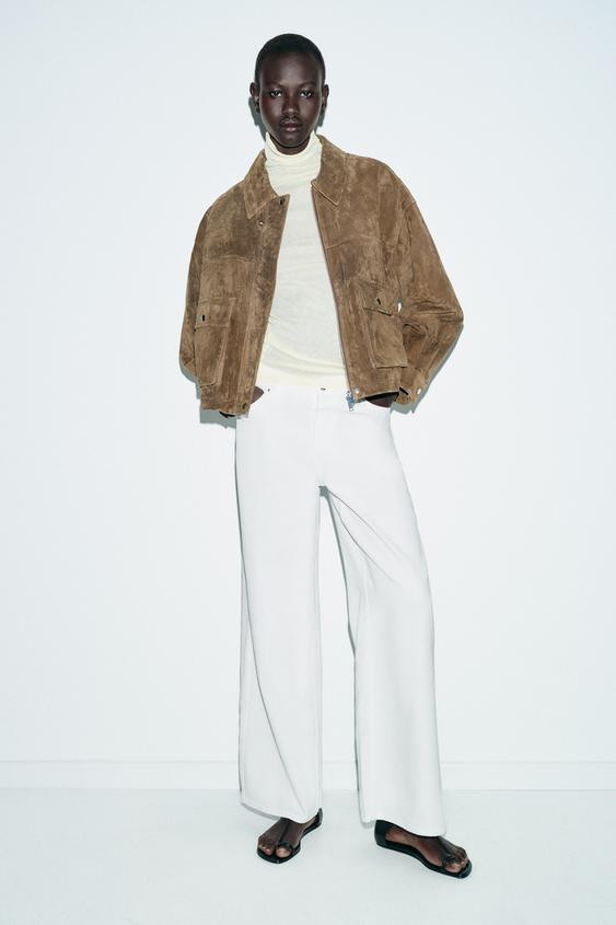 100% LEATHER BOMBER JACKET | Zara US