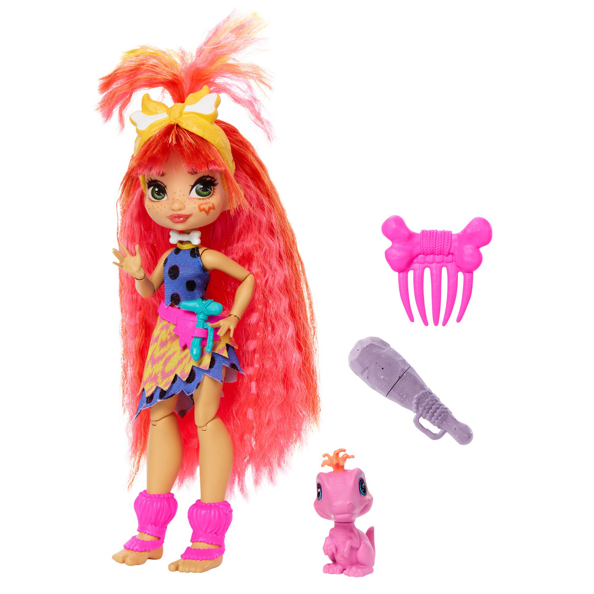 Cave Club Emberly Doll (8 - 10-Inch) Prehistoric Fashion Doll with Dinosaur Pet | Walmart (US)