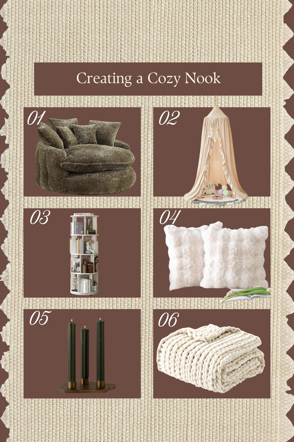 some cute finds to help you create the perfect cozy nook for your space 🕯️🤎 

 #LTKHome