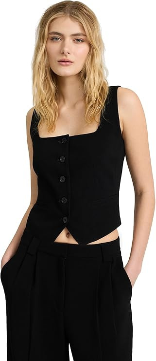 EXPRESS Women’s Square Neck Blazer Vest – Tailored Sleeveless Jacket Set Piece with Structure... | Amazon (US)