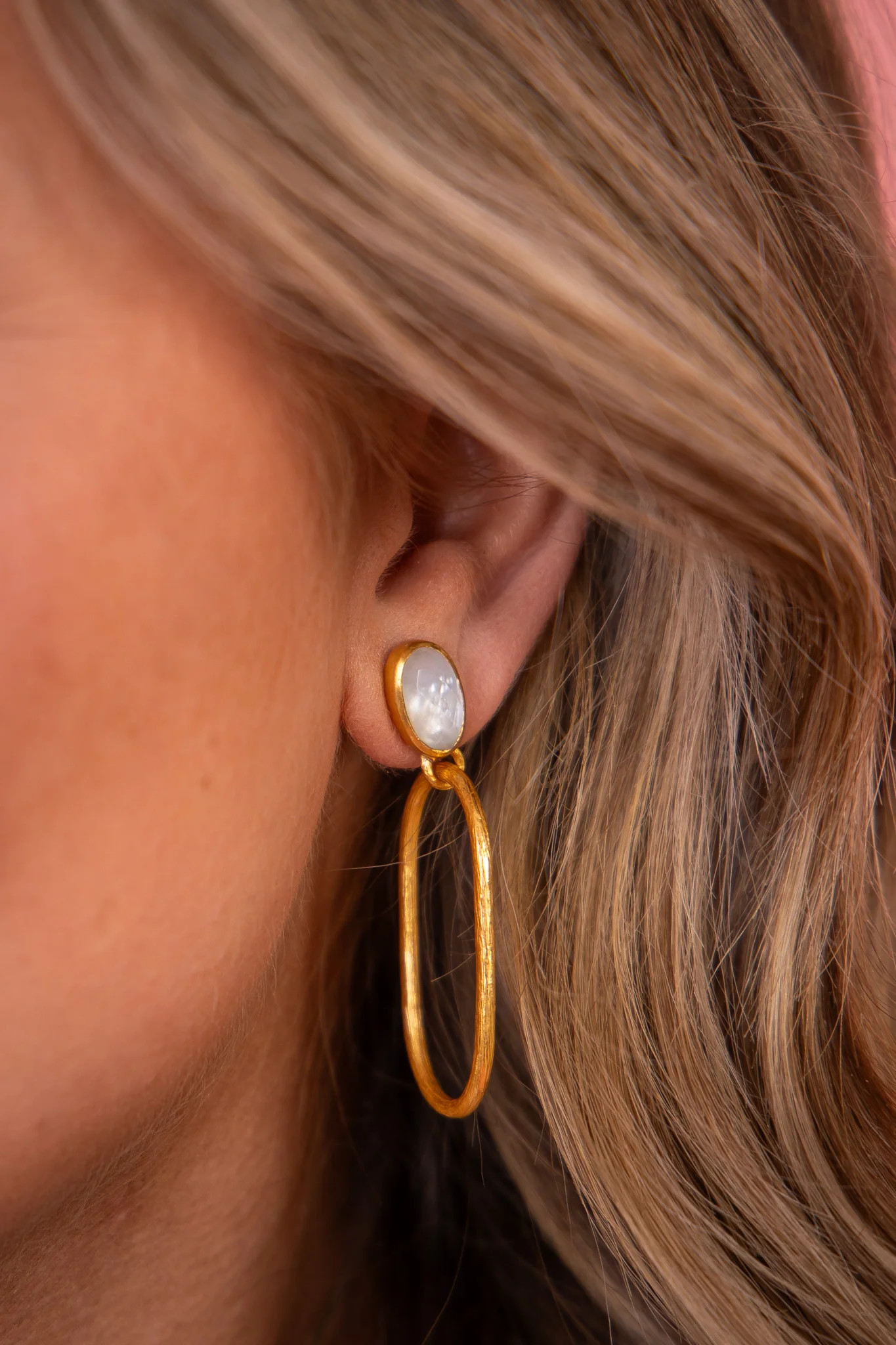 Ivy Statement Earring - Gold Iridescent Clear Crystal | Julie Vos | The Willow Tree