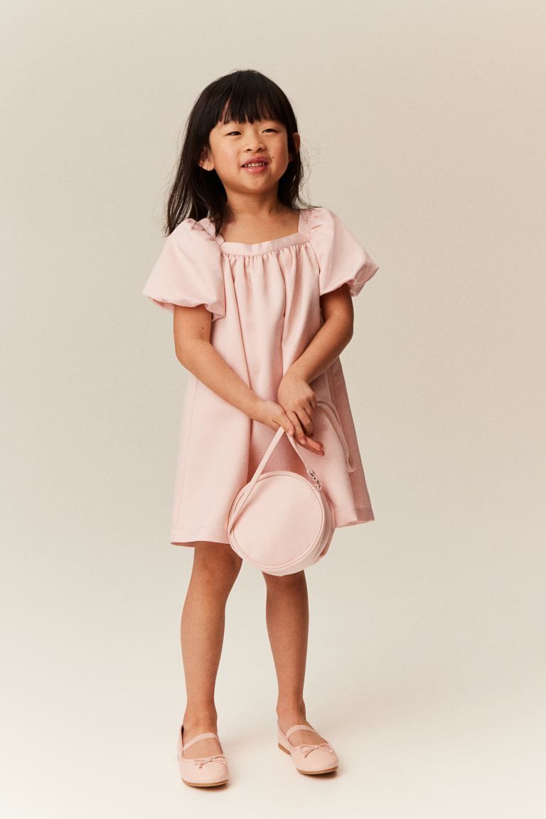 Balloon-sleeved Satin Dress | H&M (US + CA)