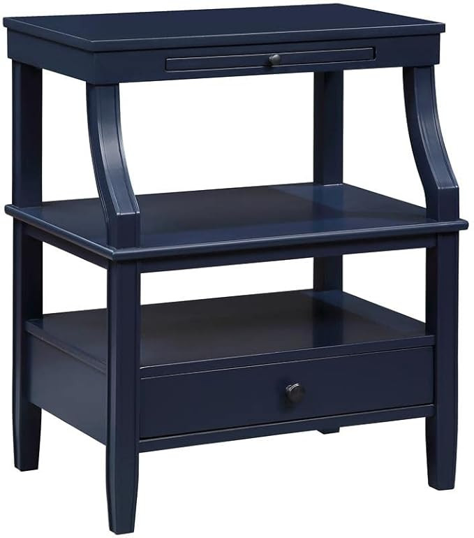 Comfort Pointe Newton Midnight Blue Wood Storage 1-Drawer Nightstand | Amazon (US)