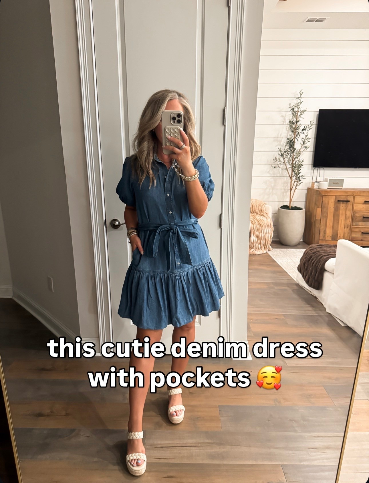 Walmart fashion Walmart finds denim ruffle dress size small with pockets

#LTKPetite #LTKOver40