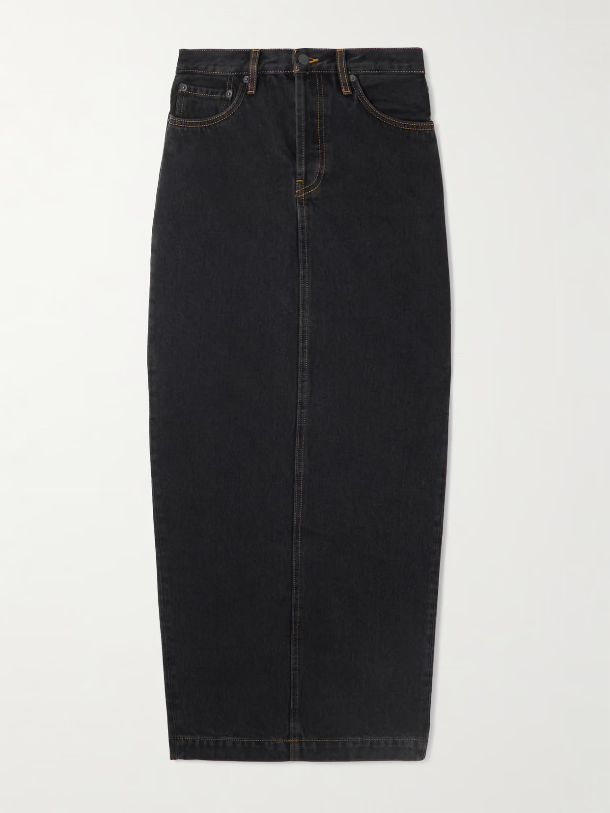 WARDROBE. NYC - Denim Maxi Skirt - Black | NET-A-PORTER (US)