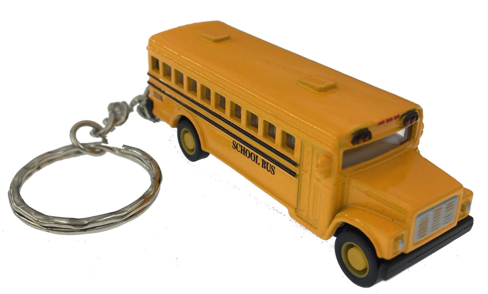 KiNSFUN Classic Mini School Bus 2.5 Inches Die Cast Metal Model Key Chain | Amazon (US)