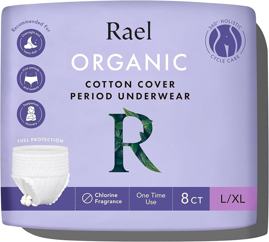 Rael Disposable Underwear for Women, Organic Cotton Cover - Incontinence Pads, Postpartum Essenti... | Amazon (US)