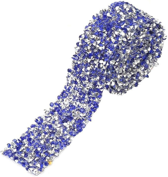 Rhinestone Mesh Ribbon,1 Yard 30mm Bling Mesh Wrap Roll Sparkle Crystal Rhinestone for Wedding De... | Amazon (US)