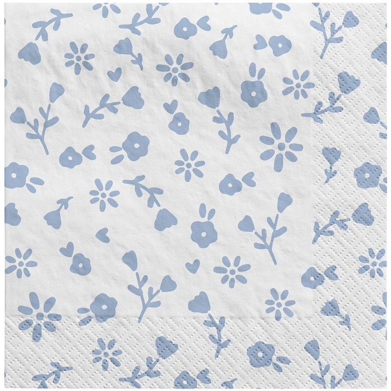 30ct Floral Lunch Napkin White - Spritz™ | Target