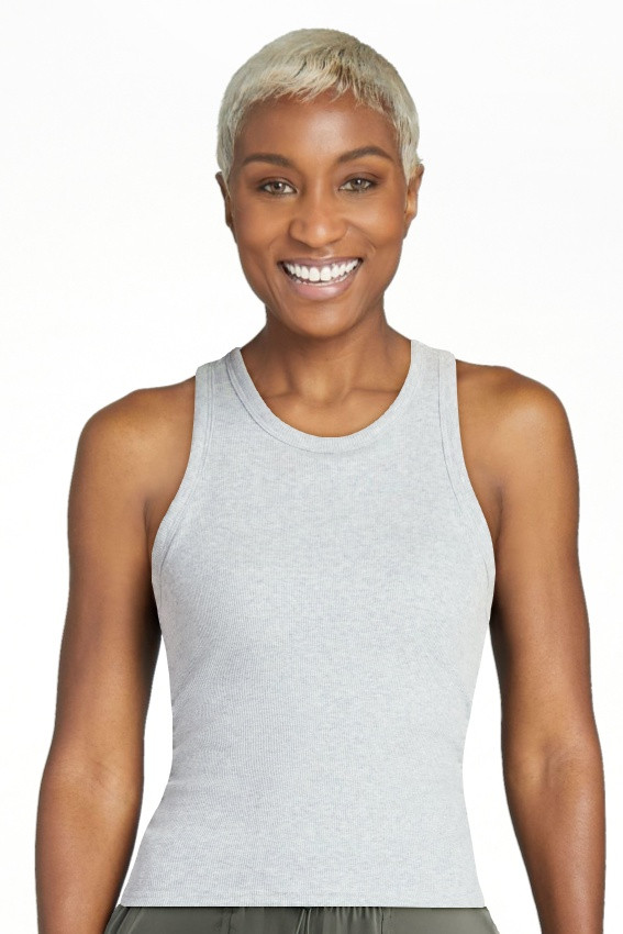 Avia Women's Cotton Ruched Rib Tank Top, Sizes XS-XXXL | Walmart (US)