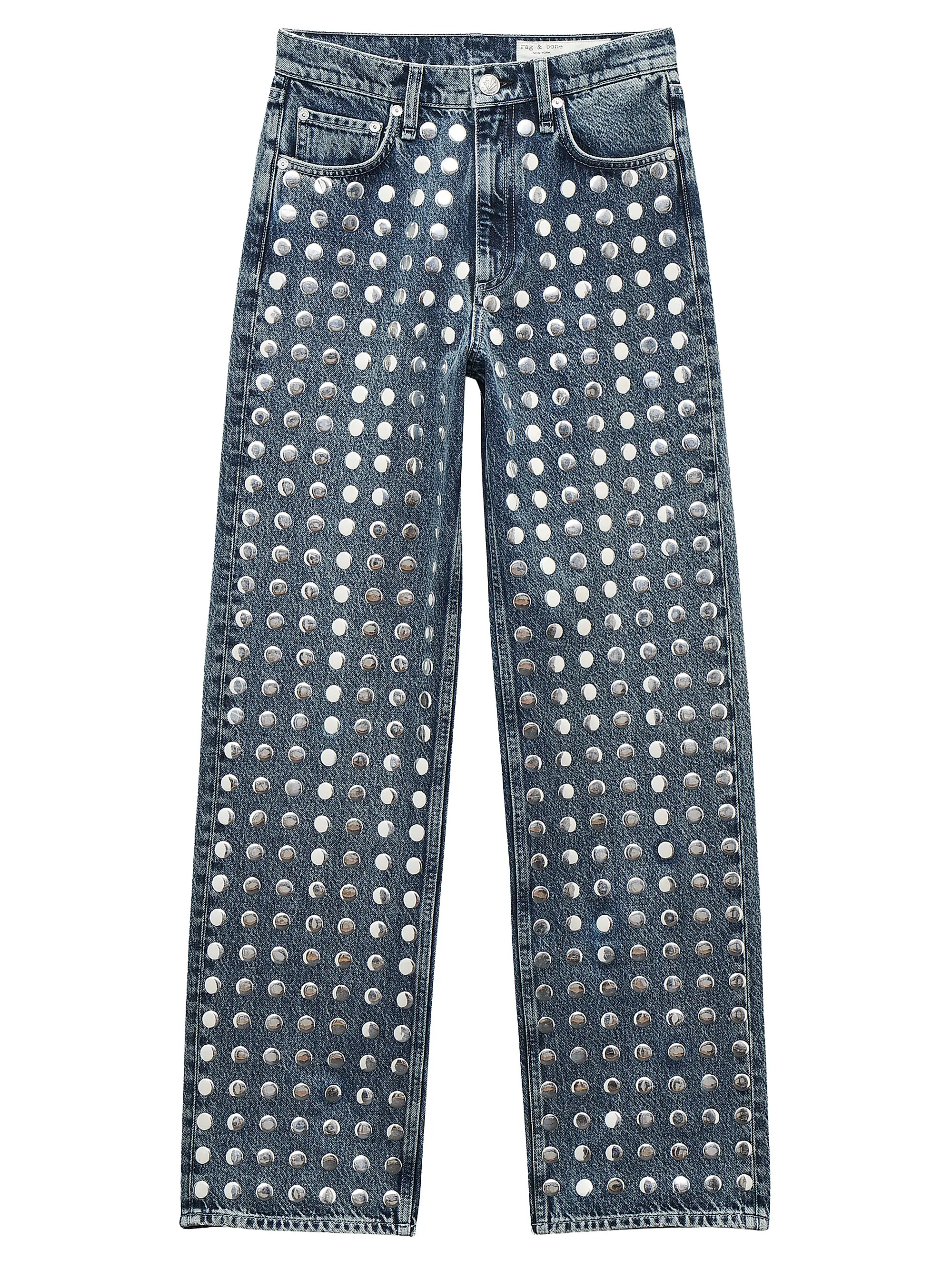 Shea Embellished High-Rise Straight-Leg Jeans | Saks Fifth Avenue