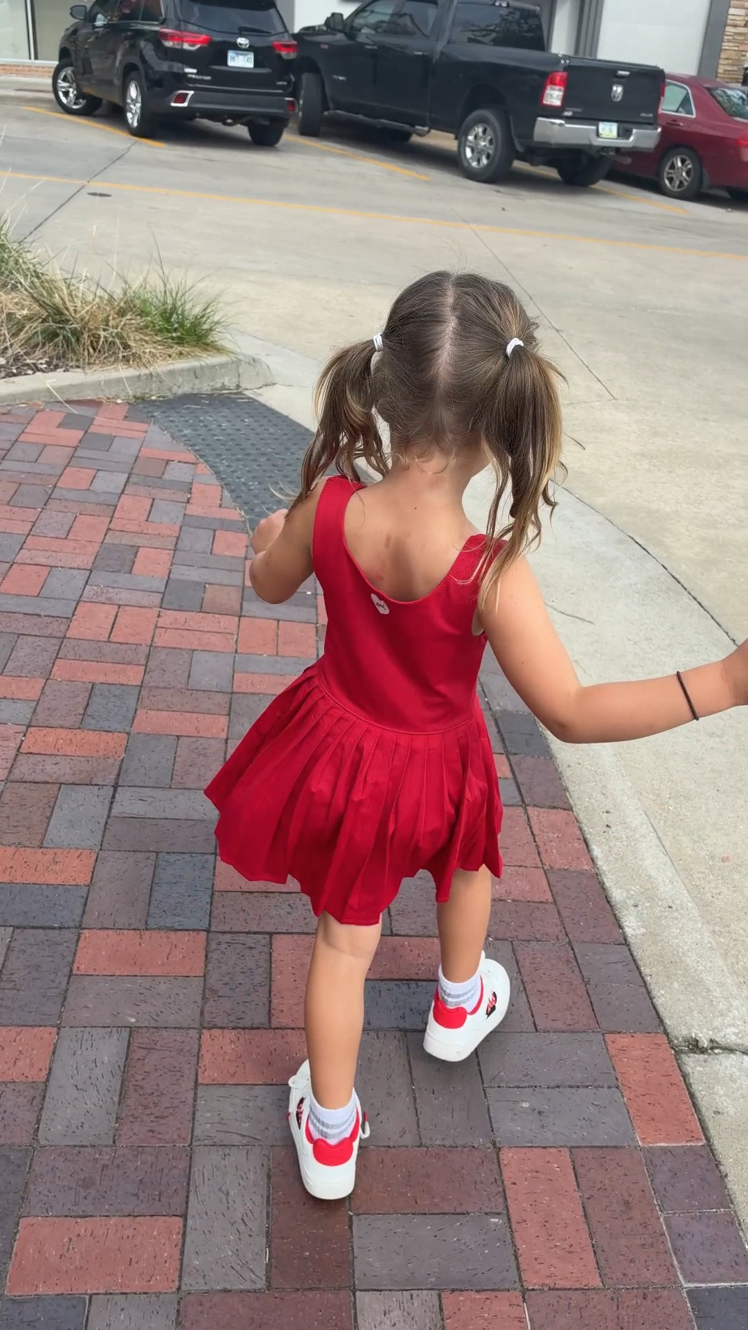 Me and my girl headed on a smoothie run before preschool. Love this red active dress with built-in biker shorts for my girls. Would be such a cute outfit for Disney or SDC!!! I had no idea that @abercrombie had an adorable kids line of clothes. Perfect outfit for every day wear, tennis or pickleball, school, etc.  

 I got the red for both my girls specifically for sports games. We can wear red for basically all our game days— Chiefs, Pirates, Razorbacks, and Huskers!!! ♥️

#LTKActive #LTKKids #LTKBaby