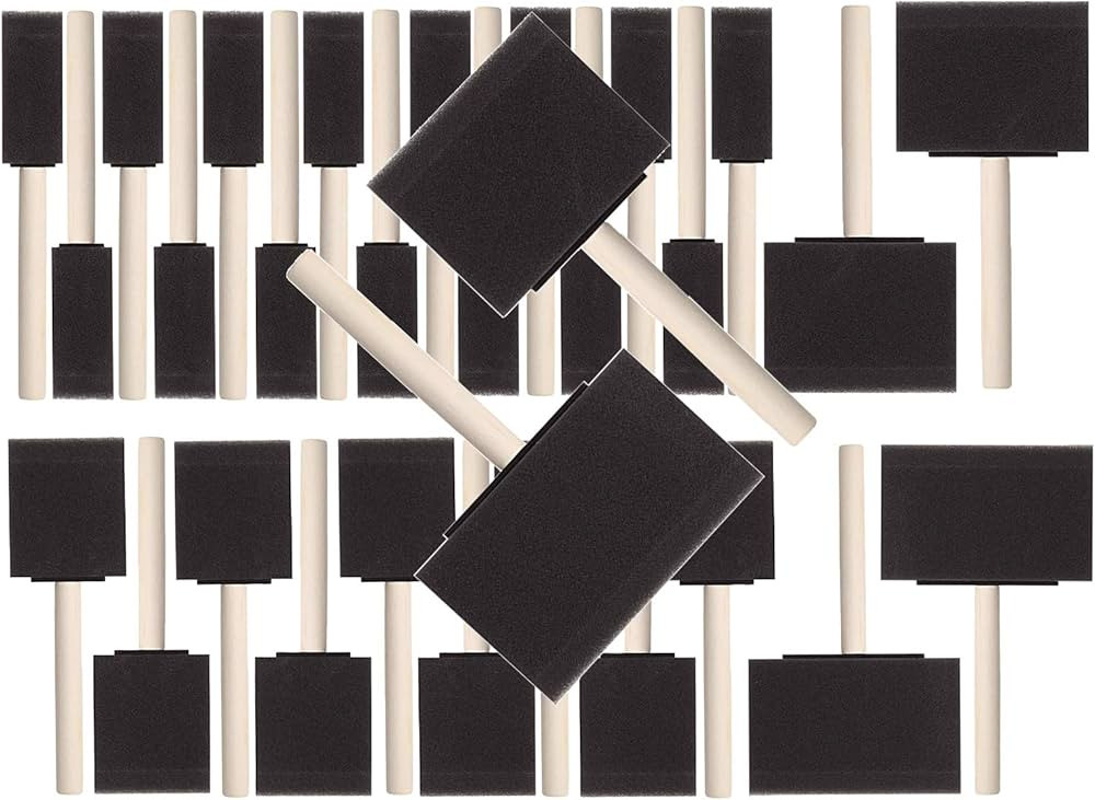 eHomeA2Z Foam Paint Brushes 10 Pack Lightweight, Great for Acrylics, Stains, Varnishes, Crafts, A... | Amazon (US)