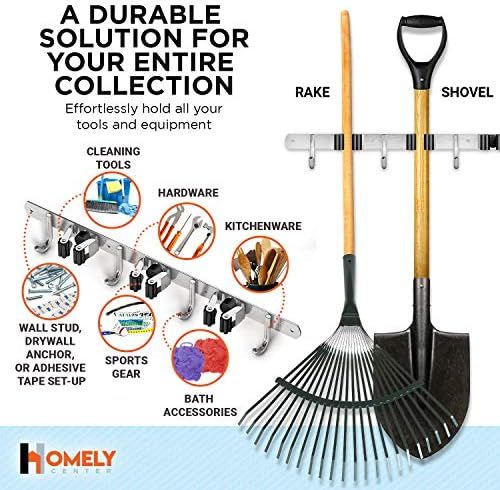 Mop and Broom Holder Wall Mount Heavy Duty - Metal Broom and Mop Holder Wall Mount - Broom Organi... | Amazon (US)