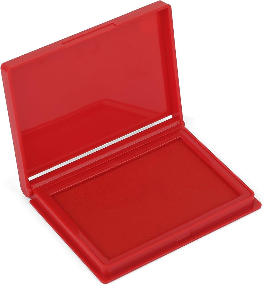 Red Stamp Pad, 4 x 2.5 Inch Premium Quality Ink Pad for Stamps, All-Purpose Felt Pad for Office a... | Amazon (US)
