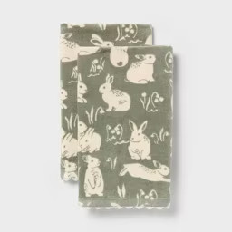 2pk Bunny Hand Towel Set - Threshold™ | Target