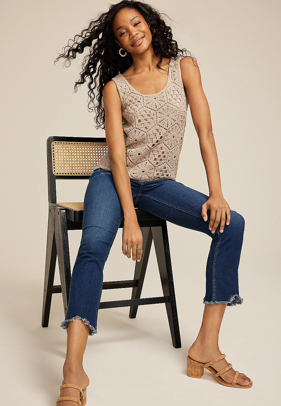 Crochet Front Tank Top | Maurices