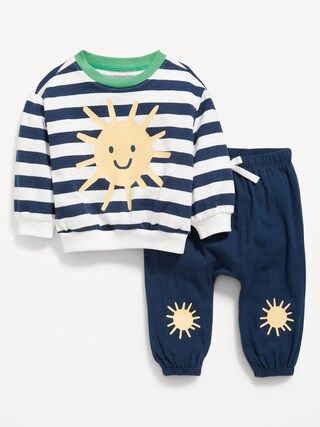 Unisex Graphic Crew-Neck Sweatshirt & Jogger Pants Set for Baby | Old Navy (US)