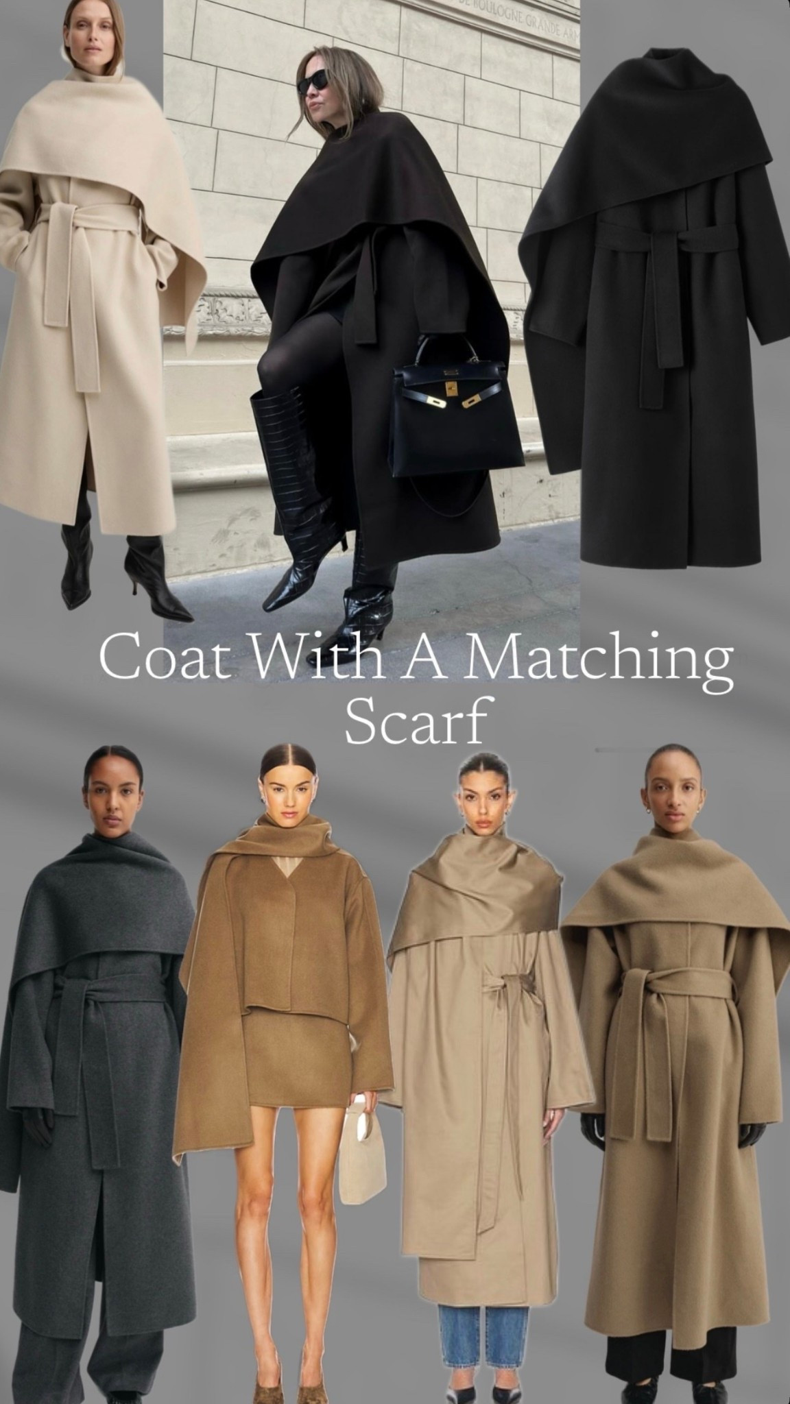 Coats with matching scarf 

#LTKWorkwear #LTKSeasonal #LTKStyleTip