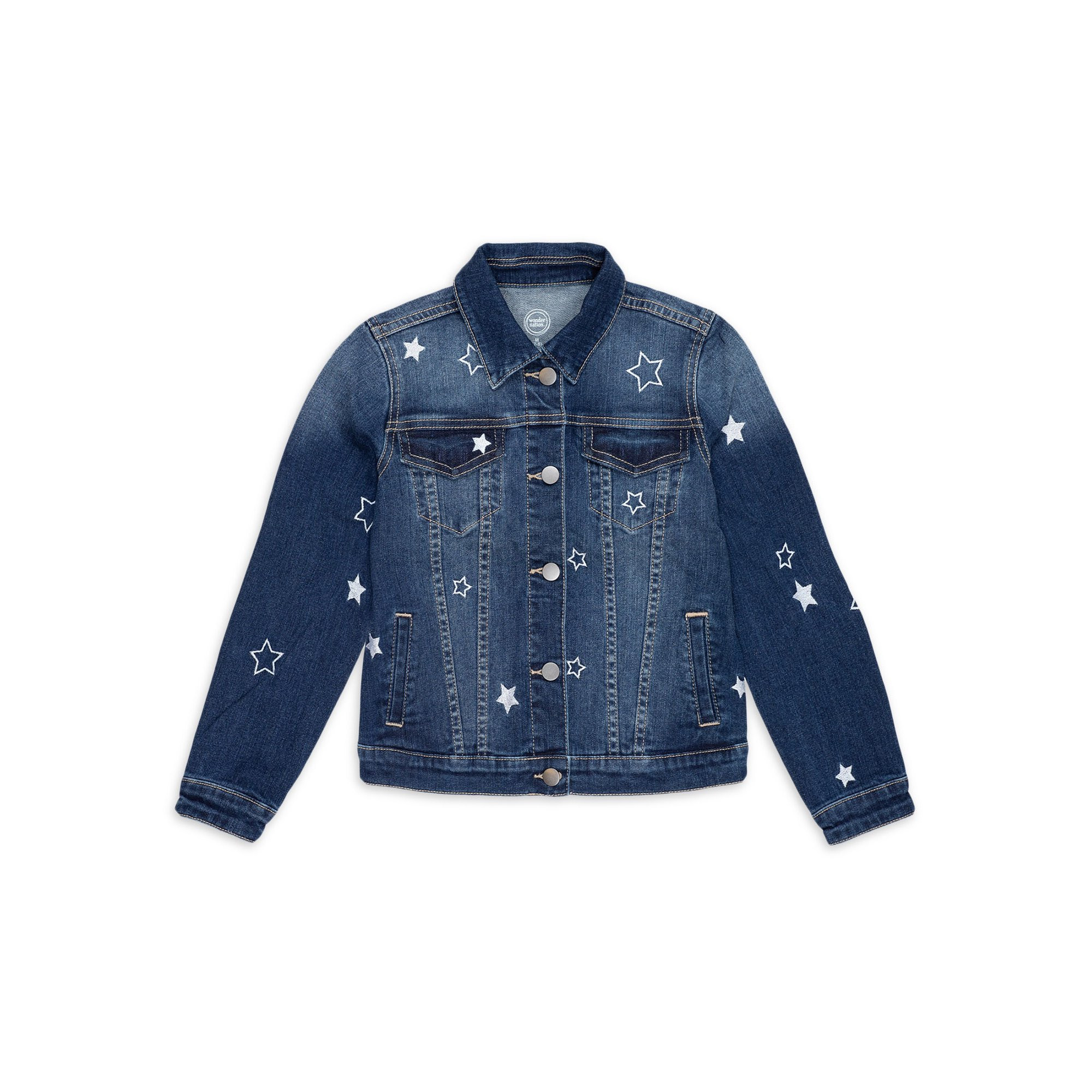 Wonder Nation Girls 4-18 & Plus Denim Jacket | Walmart (US)