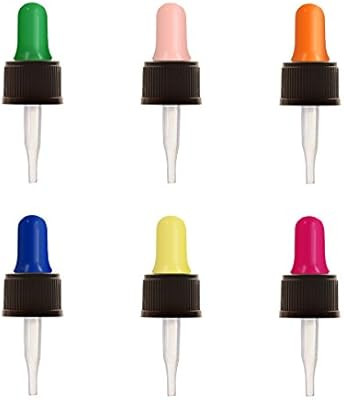 Year of Plenty Glass Eye Droppers for 5ml Essential Oil Bottles | Set of 6 | Multicolored | Compa... | Amazon (US)