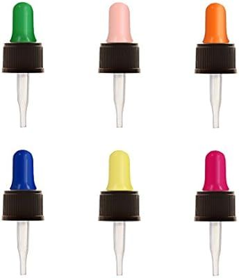Year of Plenty Glass Eye Droppers for 5ml Essential Oil Bottles | Set of 6 | Multicolored | Compa... | Amazon (US)