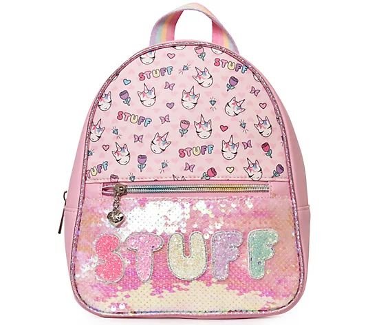 OMG Accessories Stuff Sequins Miss Gwen Print Mini Backpack - QVC.com | QVC