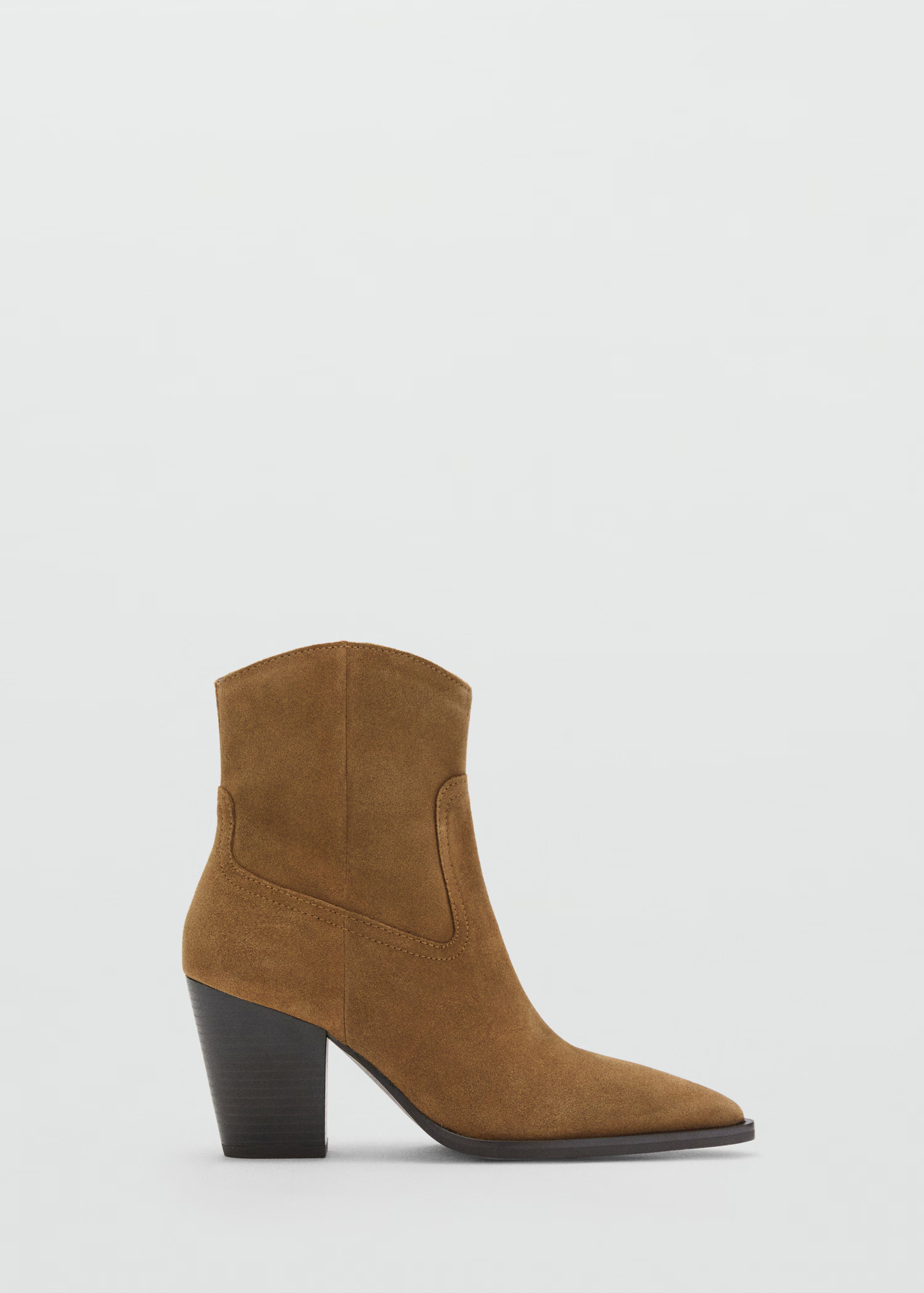 Suede block-heel boots - Women | MANGO United Kingdom | MANGO (UK)