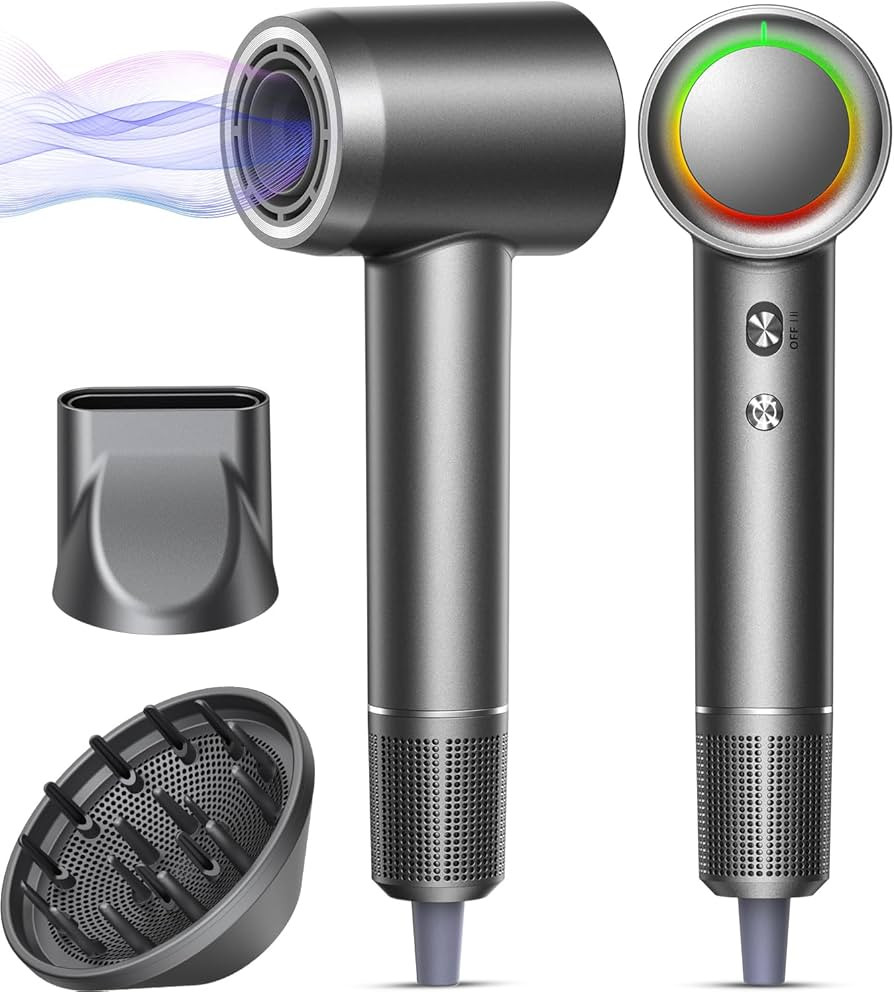 Hair Dryer, 160000 RPM Professional High-Speed Blow Dryer 500 Millions Negative Ionic Care Hair D... | Amazon (US)