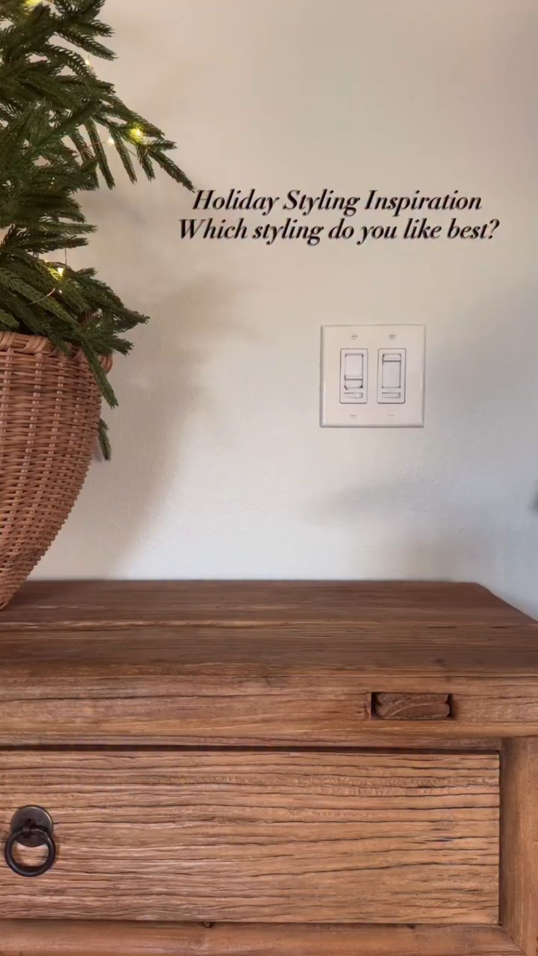 Sharing two holiday styling ideas 
Which one do you like best?

COMMENT: XMAS to get links sent directly to your inbox 

holiday decor, holiday home decor, christmas decor, christmas styling, festive home decor, holiday decorating ideas, christmas inspiration, holiday aesthetic, cozy holiday decor, seasonal decor, winter home styling, holiday entryway decor, christmas home inspiration, festive styling ideas, holiday home inspiration