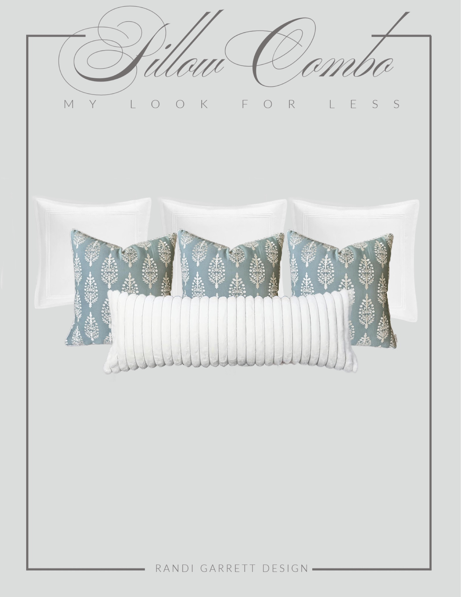 My look for less bed pillows. I’ll be sharing the full reveal in the next few days. The quality of these pillow covers is amazing! For a king bed… buy 3 euro shams, 3 of the embroidered pillows and 1 fur pillow. 

#LTKHome #LTKStyleTip #LTKFindsUnder100