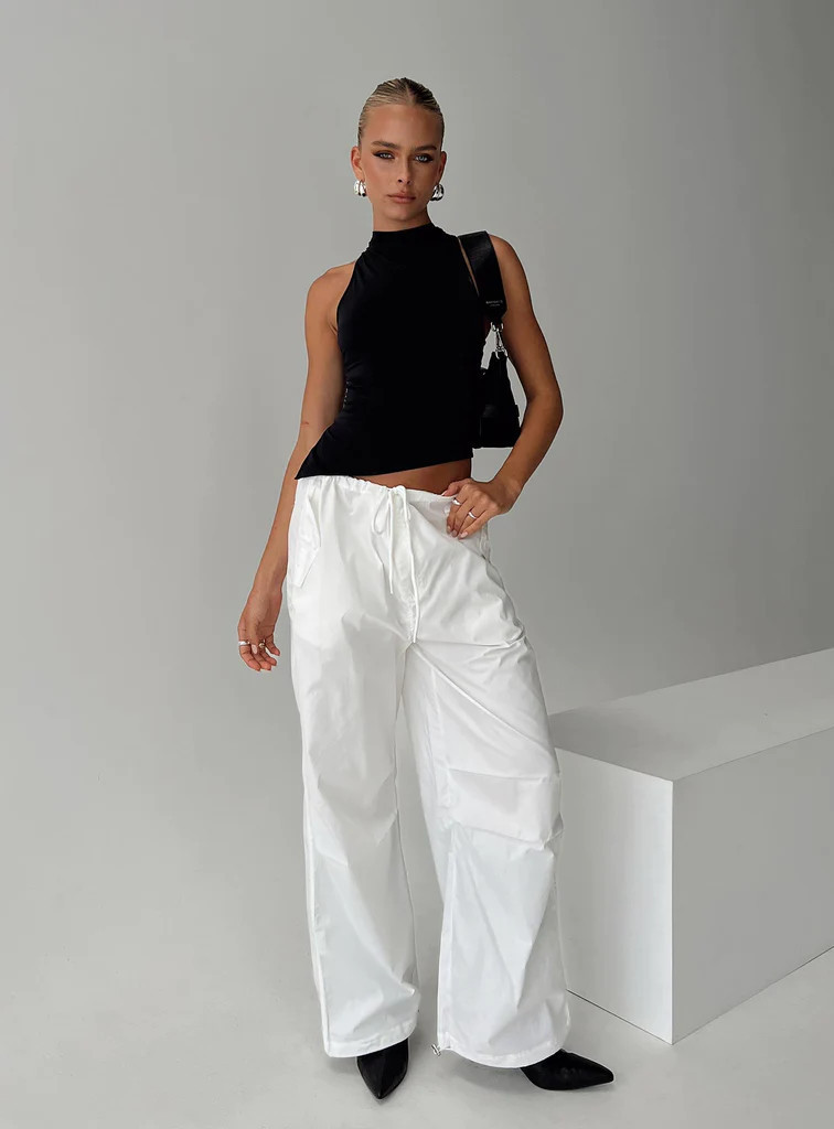Blessings Tie Front Cotton Pant White | Princess Polly AU