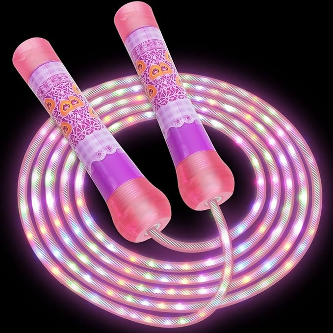 Led Jump Rope for Girls Kids -Glowing Jump Ropes Flashing Colorful Exercise Skipping rope Light U... | Amazon (US)