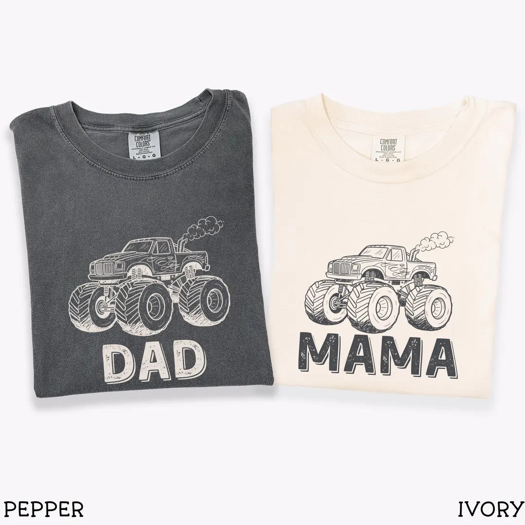 Monster Truck Birthday Shirts for Family: Monster Truck Lover Matching T-shirts - Etsy | Etsy (US)
