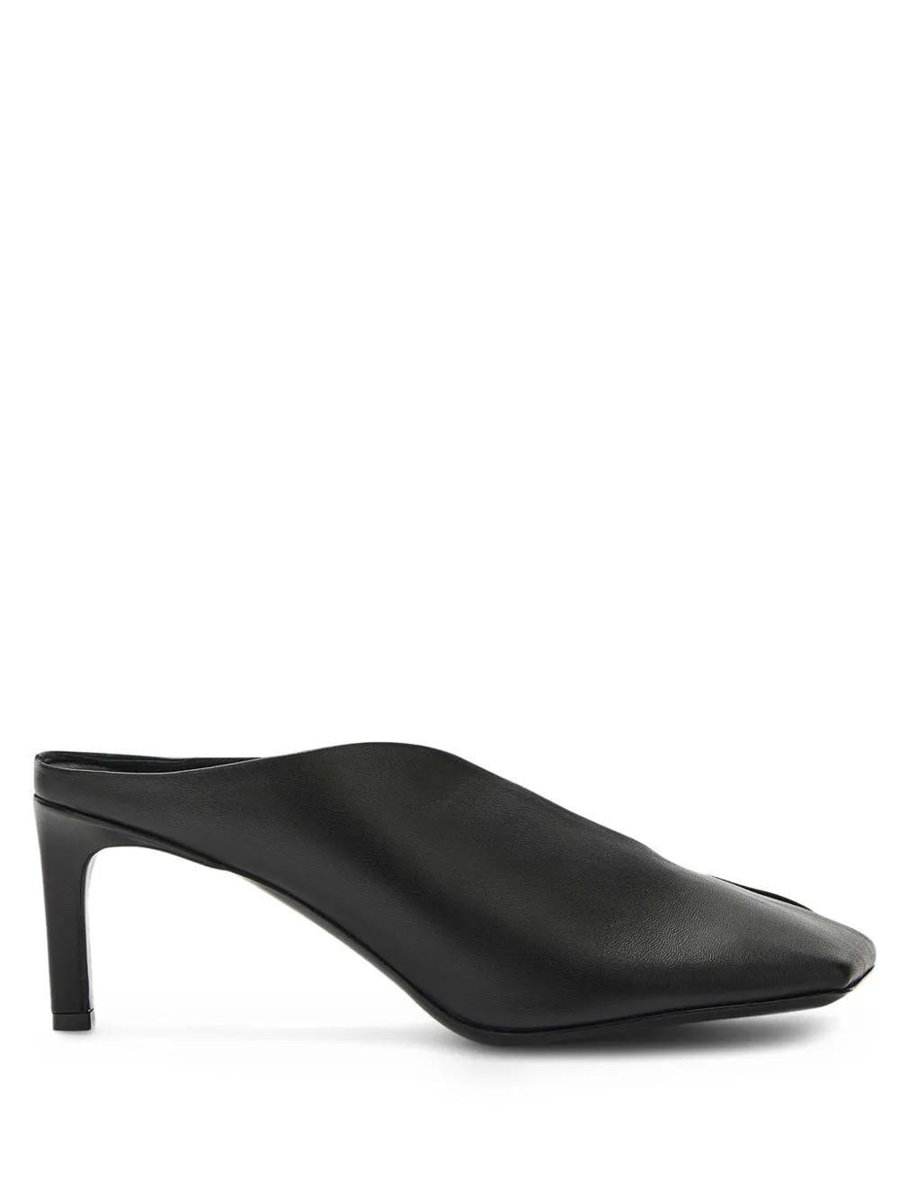 Jil Sander square-toe Leather Mules - Farfetch | Farfetch Global