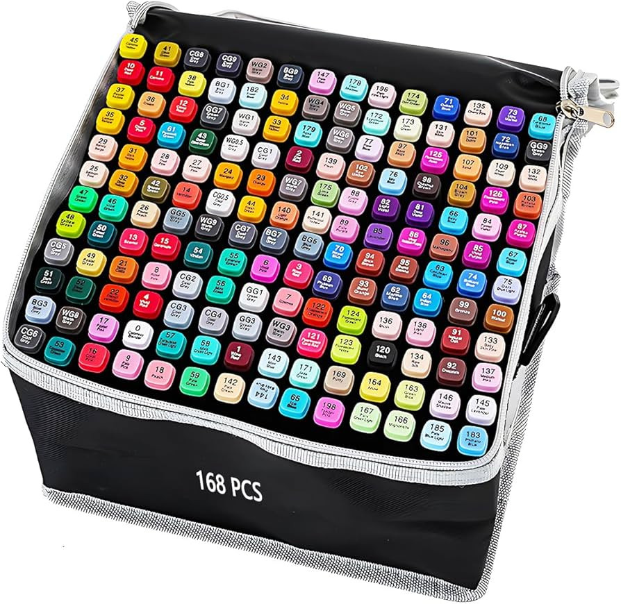 168 Colors Alcohol Markers Artist Drawing Art Markers for Kids Dual Tip Markers for Adult Colorin... | Amazon (US)