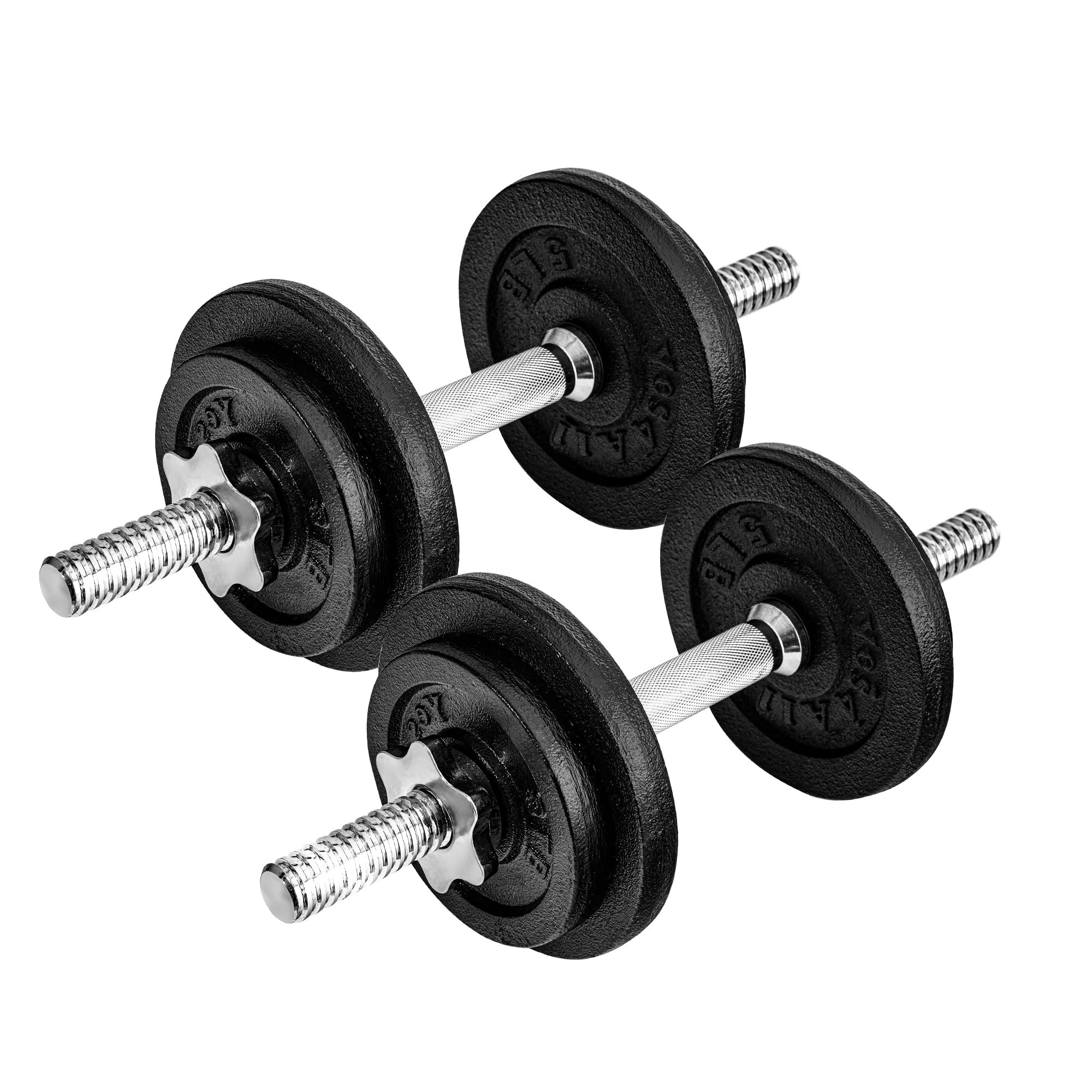 Yes4All Old School Adjustable Dumbbell Set with Weight Plates, Star Lock Collars/Connector, 40lbs... | Amazon (US)