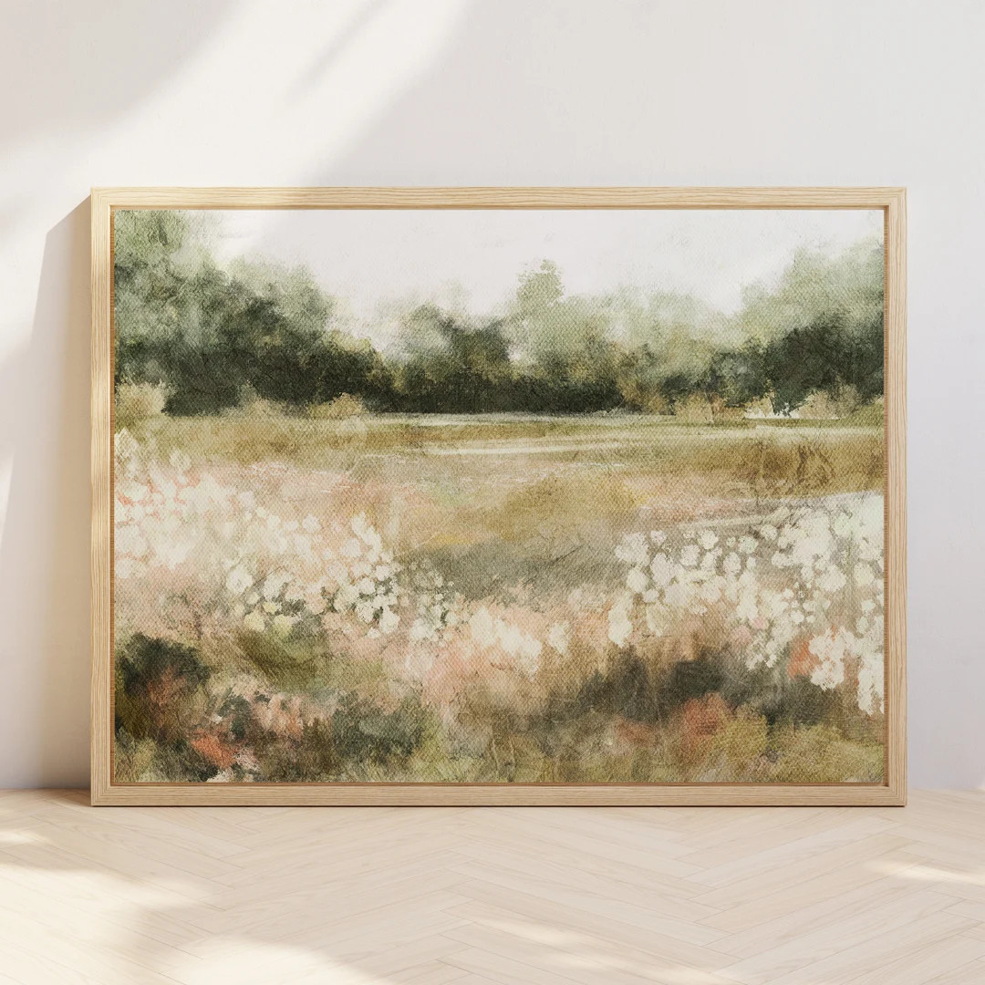 Spring Scenery Landscape Print, Summer Printable Wall Art, Farmhouse Decor, Flower Field Landscap... | Etsy (US)