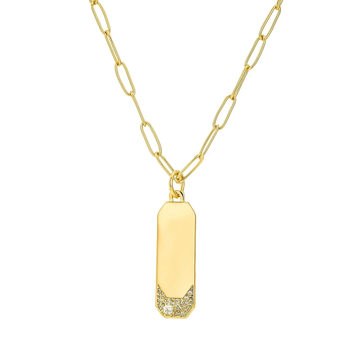 Cami Custom Engraved Vertical Bar Necklace - Ahava J | Ahava Jewels