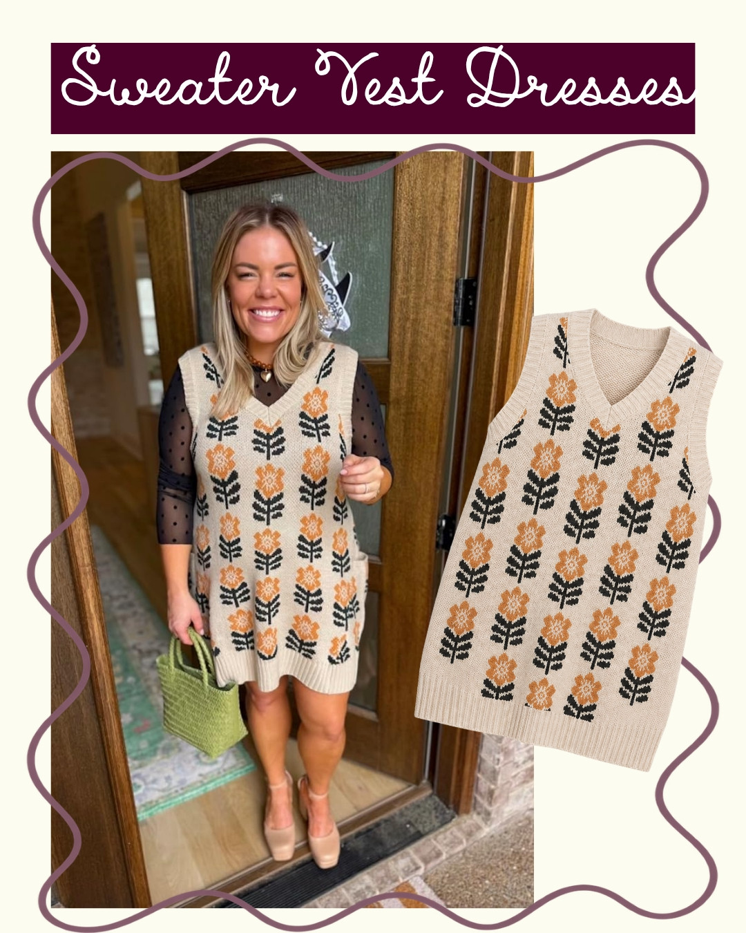 Back again with the layering! These sweater vest dresses are EVERYTHING. Easily pair it with a lace shirt underneath and it's the cutest fall outfit.

#LTKgrwm #LTKootd #LTKSeasonal