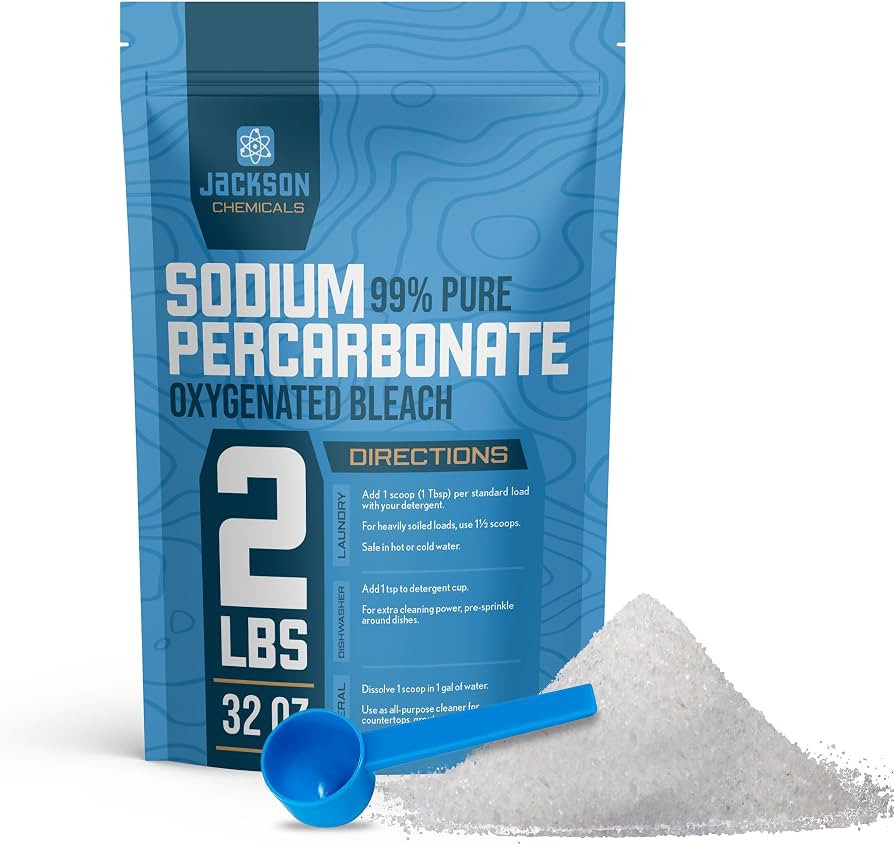 Sodium Percarbonate 2 lb – Chlorine-Free Laundry Booster, Eco-Friendly Stain & Odor Remover, Mu... | Amazon (US)