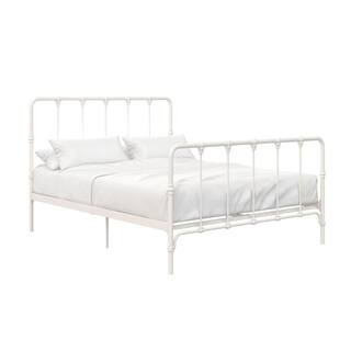 DHPAlicia Farmhouse White Metal Queen Bed(13) | The Home Depot