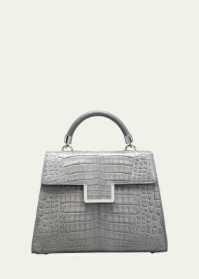 Maria Oliver Valencia Crocodile Top-Handle Bag | Bergdorf Goodman