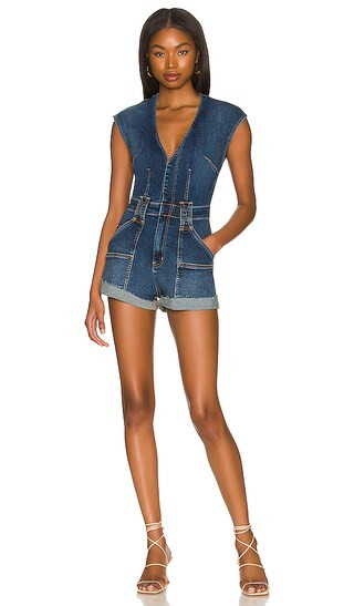 x REVOLVE CRVY Lolita Playsuit in Indigo | Revolve Clothing (Global)