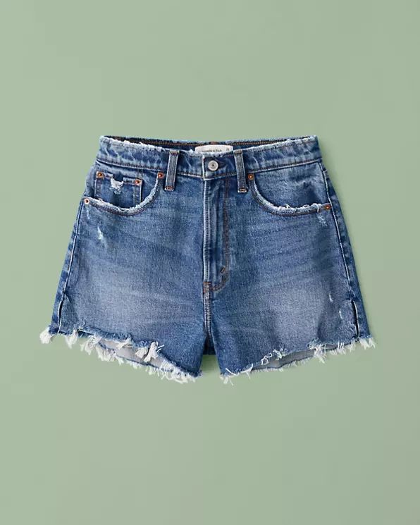Curve Love High Rise Mom Shorts | Abercrombie & Fitch (UK)