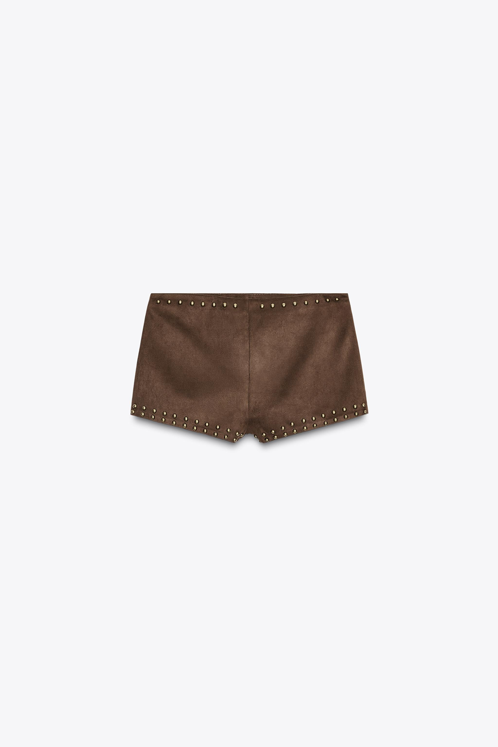 FAUX SUEDE STUDDED SHORTS | Zara US