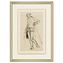 Malinda French Country Figure Gold Frame Illustration II | Kathy Kuo Home