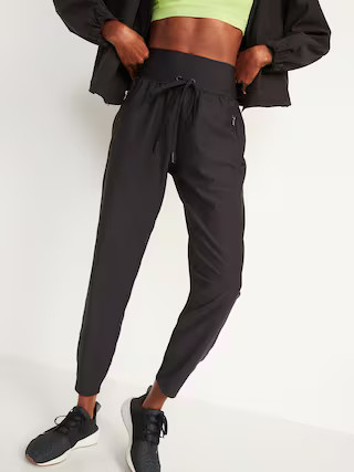 High-Waisted PowerSoft Zip Jogger Pants for Women | Old Navy (US)